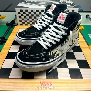 Vans SKATE SK8-Hi Reissue (Grosso ‘88 Black/Palms) NEW SIZE 10